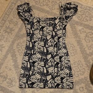 Urban Outfitters Black and Cream Mini Dress